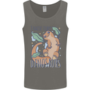 I Raise Tiny Dinosaurs Lizards Chameleon Mens Vest Tank Top Charcoal