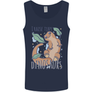 I Raise Tiny Dinosaurs Lizards Chameleon Mens Vest Tank Top Navy Blue