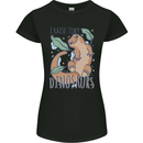 I Raise Tiny Dinosaurs Lizards Chameleon Womens Petite Cut T-Shirt Black