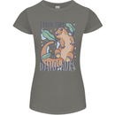 I Raise Tiny Dinosaurs Lizards Chameleon Womens Petite Cut T-Shirt Charcoal