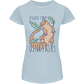 I Raise Tiny Dinosaurs Lizards Chameleon Womens Petite Cut T-Shirt Light Blue