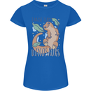 I Raise Tiny Dinosaurs Lizards Chameleon Womens Petite Cut T-Shirt Royal Blue