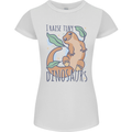 I Raise Tiny Dinosaurs Lizards Chameleon Womens Petite Cut T-Shirt White