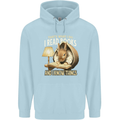 I Read Books & Know Things Bookworm Rabbit Childrens Kids Hoodie Light Blue