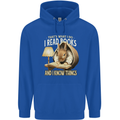 I Read Books & Know Things Bookworm Rabbit Childrens Kids Hoodie Royal Blue