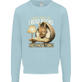 I Read Books & Know Things Bookworm Rabbit Kids Sweatshirt Jumper Light Blue