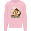 I Read Books & Know Things Bookworm Rabbit Kids Sweatshirt Jumper Light Pink