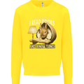 I Read Books & Know Things Bookworm Rabbit Kids Sweatshirt Jumper Yellow