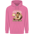 I Read Books & Know Things Bookworm Rabbit Mens 80% Cotton Hoodie Azelea