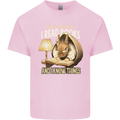 I Read Books & Know Things Bookworm Rabbit Mens Cotton T-Shirt Tee Top Light Pink