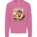 I Read Books & Know Things Bookworm Rabbit Mens Sweatshirt Jumper Azalea
