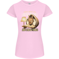 I Read Books & Know Things Bookworm Rabbit Womens Petite Cut T-Shirt Light Pink
