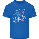 I Run on Tea and Insulin Funny Diabetes Mens Cotton T-Shirt Tee Top Royal Blue