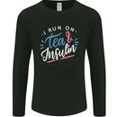 I Run on Tea and Insulin Funny Diabetes Mens Long Sleeve T-Shirt Black