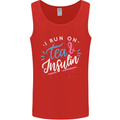 I Run on Tea and Insulin Funny Diabetes Mens Vest Tank Top Red