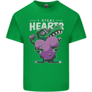 I Steal Hearts Funny T-Rex Dinosaur Mens Cotton T-Shirt Tee Top Irish Green