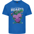 I Steal Hearts Funny T-Rex Dinosaur Mens Cotton T-Shirt Tee Top Royal Blue