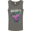 I Steal Hearts Funny T-Rex Dinosaur Mens Vest Tank Top Charcoal