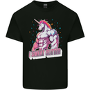 I Sweat Glitter Gym Unicorn LGBT Kids T-Shirt Childrens Black
