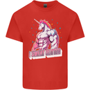 I Sweat Glitter Gym Unicorn LGBT Kids T-Shirt Childrens Red
