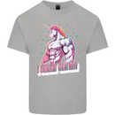 I Sweat Glitter Gym Unicorn LGBT Kids T-Shirt Childrens Sports Grey