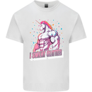 I Sweat Glitter Gym Unicorn LGBT Kids T-Shirt Childrens White