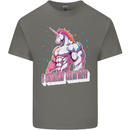 I Sweat Glitter Gym Unicorn LGBT Mens Cotton T-Shirt Tee Top Charcoal