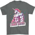 I Sweat Glitter Gym Unicorn LGBT Mens T-Shirt 100% Cotton Charcoal