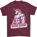 I Sweat Glitter Gym Unicorn LGBT Mens T-Shirt 100% Cotton Maroon