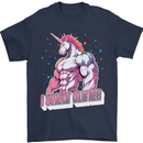I Sweat Glitter Gym Unicorn LGBT Mens T-Shirt 100% Cotton Navy Blue