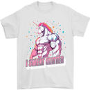 I Sweat Glitter Gym Unicorn LGBT Mens T-Shirt 100% Cotton White