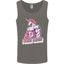 I Sweat Glitter Gym Unicorn LGBT Mens Vest Tank Top Charcoal