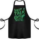 I Talk To Lizards Chameleons Bearded Dragons Cotton Apron 100% Organic Black
