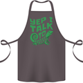 I Talk To Lizards Chameleons Bearded Dragons Cotton Apron 100% Organic Dark Grey