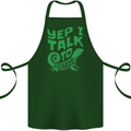 I Talk To Lizards Chameleons Bearded Dragons Cotton Apron 100% Organic Forest Green