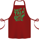 I Talk To Lizards Chameleons Bearded Dragons Cotton Apron 100% Organic Maroon