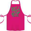 I Talk To Lizards Chameleons Bearded Dragons Cotton Apron 100% Organic Pink
