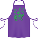 I Talk To Lizards Chameleons Bearded Dragons Cotton Apron 100% Organic Purple