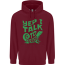 I Talk To Lizards Chameleons Bearded Dragons Mens 80% Cotton Hoodie Maroon