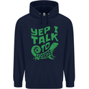 I Talk To Lizards Chameleons Bearded Dragons Mens 80% Cotton Hoodie Navy Blue