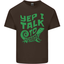 I Talk To Lizards Chameleons Bearded Dragons Mens Cotton T-Shirt Tee Top Dark Chocolate