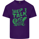 I Talk To Lizards Chameleons Bearded Dragons Mens Cotton T-Shirt Tee Top Purple