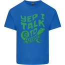 I Talk To Lizards Chameleons Bearded Dragons Mens Cotton T-Shirt Tee Top Royal Blue