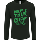 I Talk To Lizards Chameleons Bearded Dragons Mens Long Sleeve T-Shirt Black