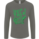 I Talk To Lizards Chameleons Bearded Dragons Mens Long Sleeve T-Shirt Charcoal