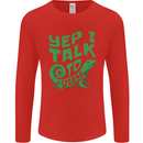 I Talk To Lizards Chameleons Bearded Dragons Mens Long Sleeve T-Shirt Red