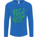 I Talk To Lizards Chameleons Bearded Dragons Mens Long Sleeve T-Shirt Royal Blue