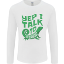 I Talk To Lizards Chameleons Bearded Dragons Mens Long Sleeve T-Shirt White