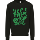 I Talk To Lizards Chameleons Bearded Dragons Mens Sweatshirt Jumper Black