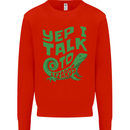 I Talk To Lizards Chameleons Bearded Dragons Mens Sweatshirt Jumper Bright Red